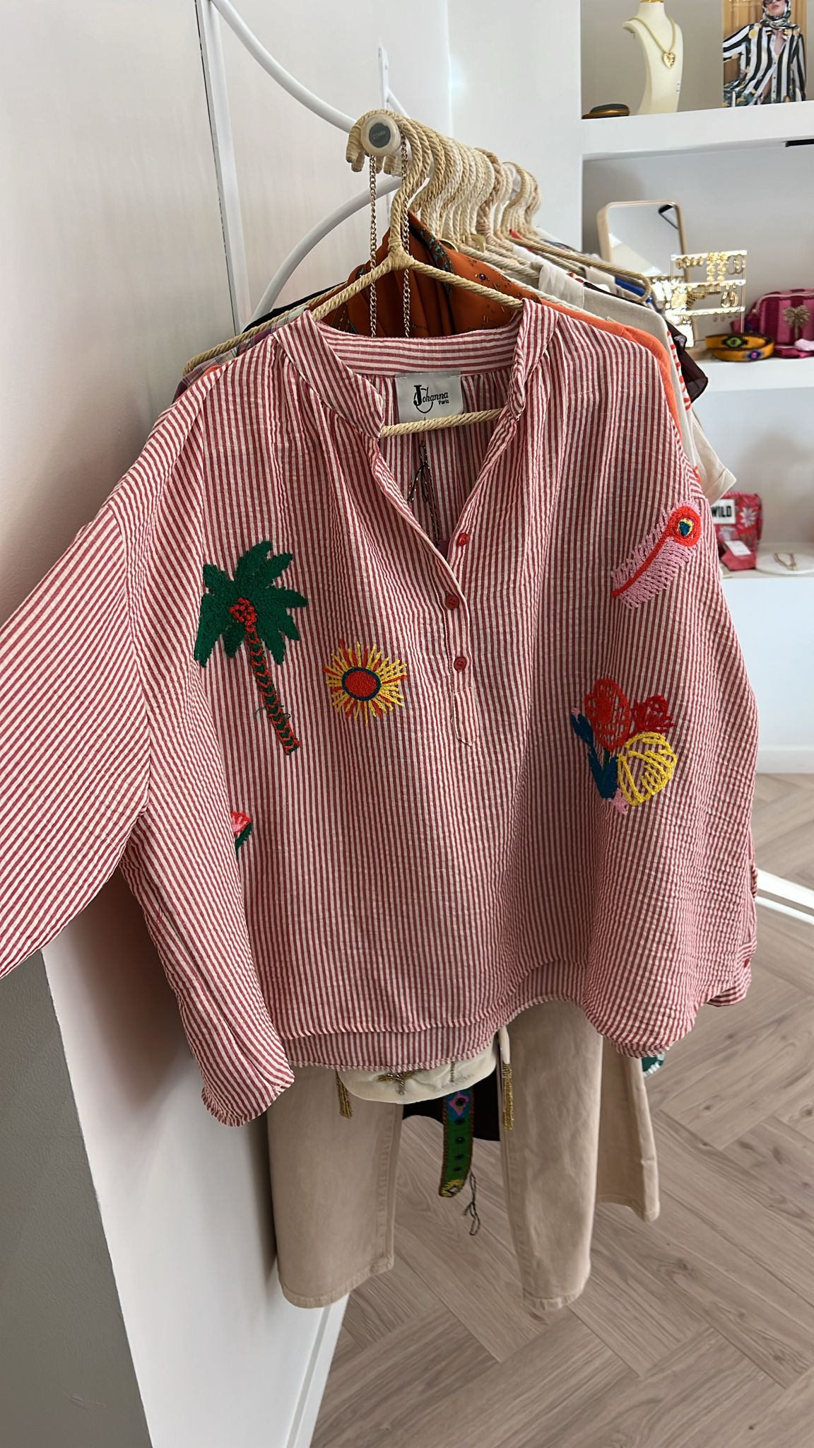 Luna blouse rouge taille unique