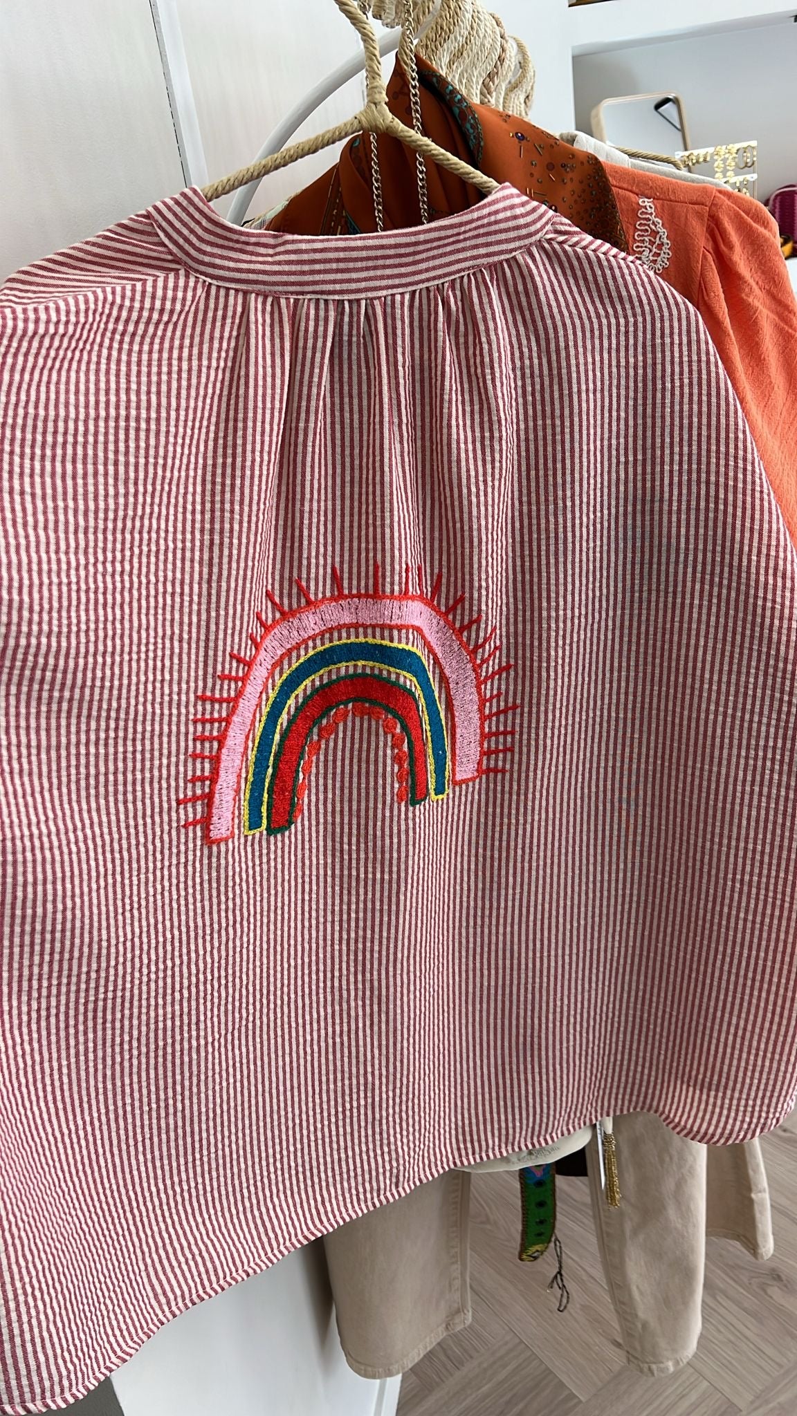 Luna blouse rouge taille unique
