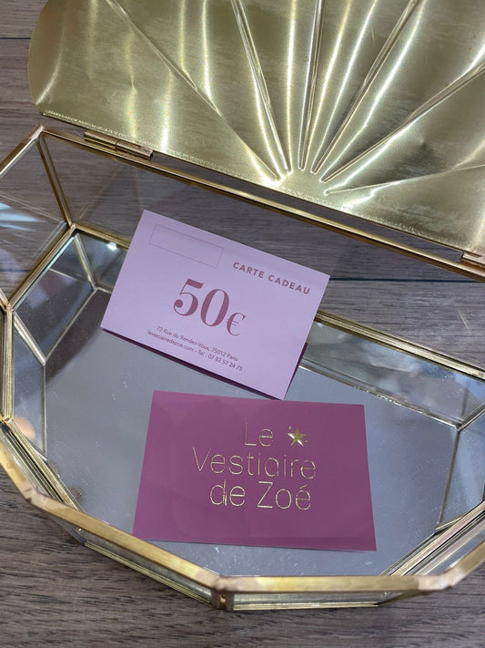 Carte cadeau 50 euros